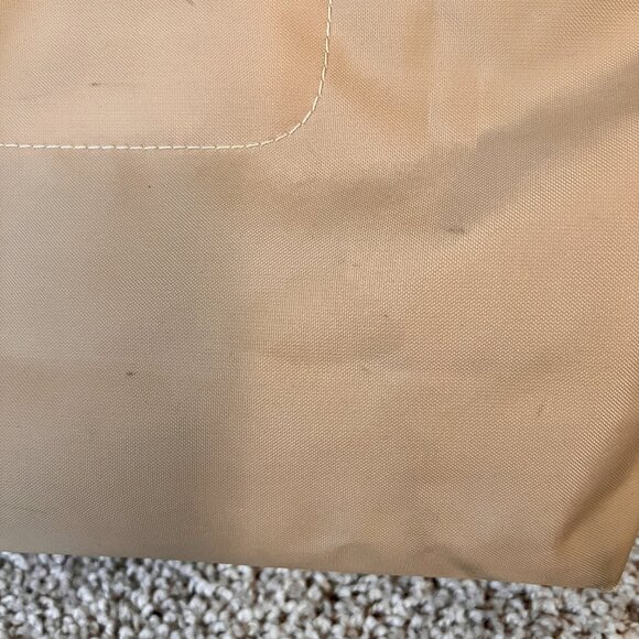 Longchamp Medium Le Pilage Tote Bag Khaki Tan Nylon, Brown Leather Medium Straps - Picture 4 of 6